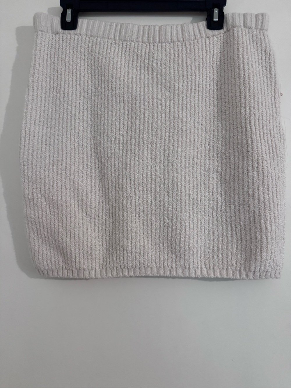 Universal Thread Light Cream Ribbed Knit Mini Skirt